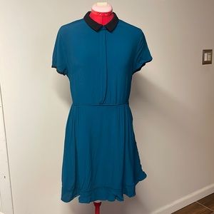 Blue forever 21 Peter Pan collar dress